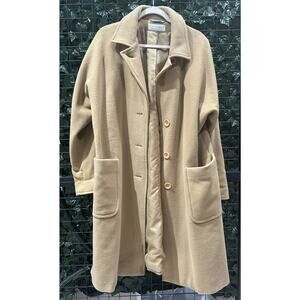 Vintage Sandro 100% Wool Pea Coat in Camel Size: 10